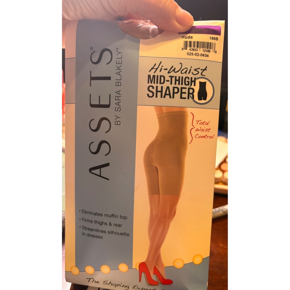 Assets Mid-Thigh Shaper Women Size 5 Nude Good Hi-Waist Firm Control 166B